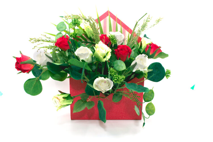Różana koperta Flower Box Ptaszarnia
